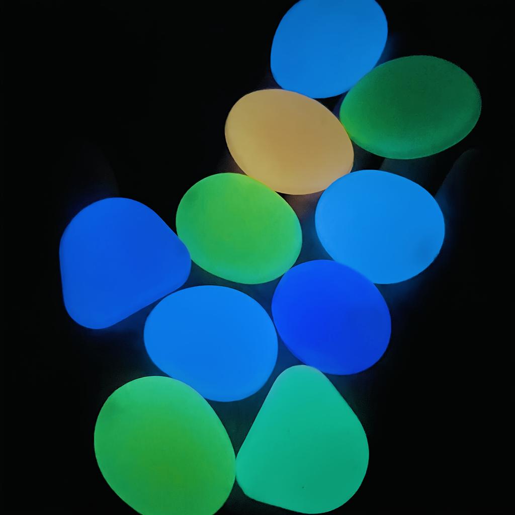 31pcs Luminous Stone Garden Courtyard Paving Fish Tank Aquarium Aquarium Luminous Landscaping Plastic Fluorescent Pebbles
