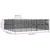 3114047 vidaXL Pet Cage with 52 Panels and Door Black 35x35 Cm