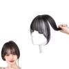 Front Hair Extensions for Women, 3D French Air Bangs Hair Extensions, Hair Topper for Women Thin Hair, Black Hair Extensions for Instant Hairstyle