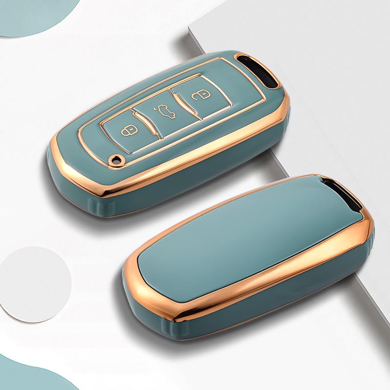 3 Buttons TPU Car Flip Key Case Cover Shell For Geely Atlas Boyue NL3 EX7 SUV GT GC9 Emgrand X7 Borui Auto Holder Accessories