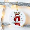 Custom Name Christmas Family Party Ceramic Ornament Personalized Christmas Ornament Xmas Gift Drop Ornaments Decor