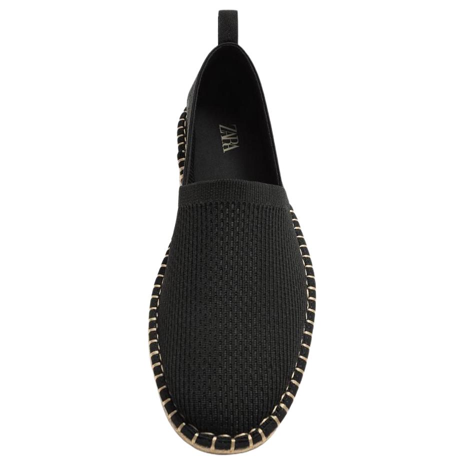 Zara Casual Comfortable Knitted Fabric Fisherman Shoes Men Shoes Black 12705520800