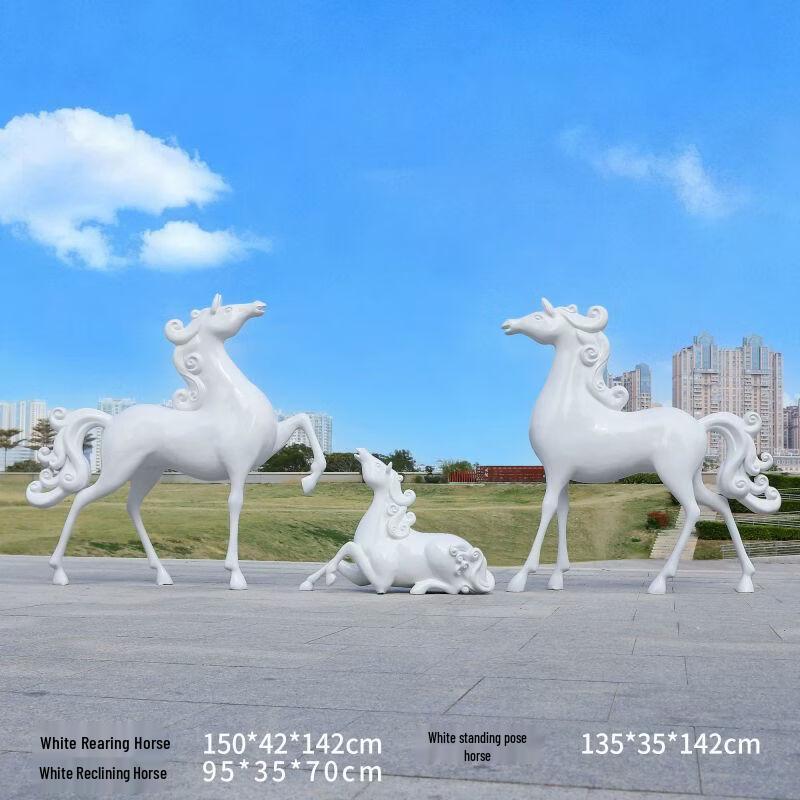 Large Fiberglass Horse Sculpture