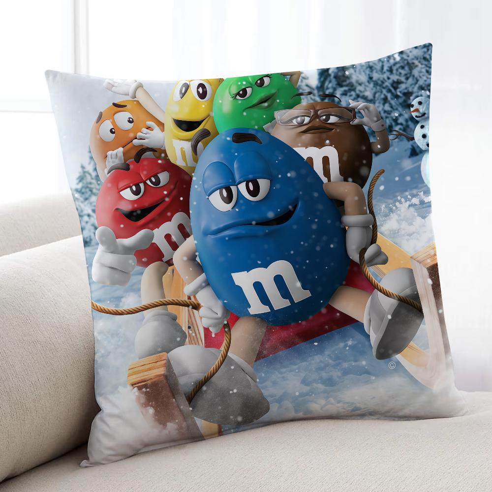 

Fashion M And M MMMSES cushion cover Home Bedding Sofa living Room pillowcase Simple Soft Skin Cushion Cover Party Gift 30x30cm