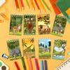 8pcs Forest Animals Spiral Notebook 80GSM Portable Tear-Off Memo Pad Jungle Wildlife School Diary Student Stationery