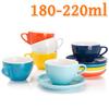200ml Cappuccino Cups with Saucers,Porcelain Tea Set,Ceramic Mug for Espresso Latte Coffee Cups,8 Colors,Drinkware for Cafe Home