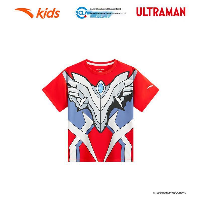 Anta Kids Boys' Ultraman Summer Breathable Short Sleeve T-Shirt