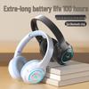 New 2025 Over-Ear Wireless Bluetooth Gaming Headset with Noise Cancelling, Card Slot, Luminous Design, and Extended Battery Life.
