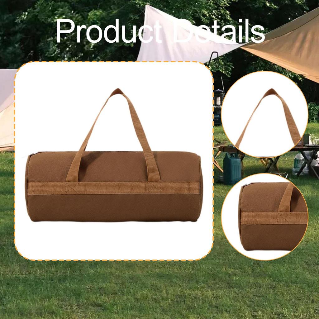 Tent Stakes Bag Camping Equipment Storage Case for Picnic Travelling Black