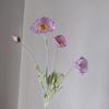 Silk Poppy Flower Flocking Simulation with 4 Heads for Decorative Photography