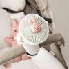 Cute Bear Rabbit Baby's Cart Fan Portable Small Clip On Fan Easy To Carry Private Desk Fan  Bike