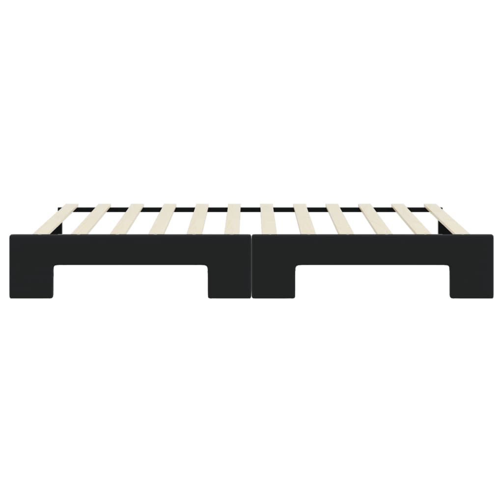 Extendable Daybed Black 100 x 200 cm Velvet