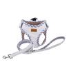 Aiminto Denim Dog Harness Leash Highly Breathable Mesh Reflective Material On Harness Chest For Small Dogs and Leash Set Size Chest Size & Set,