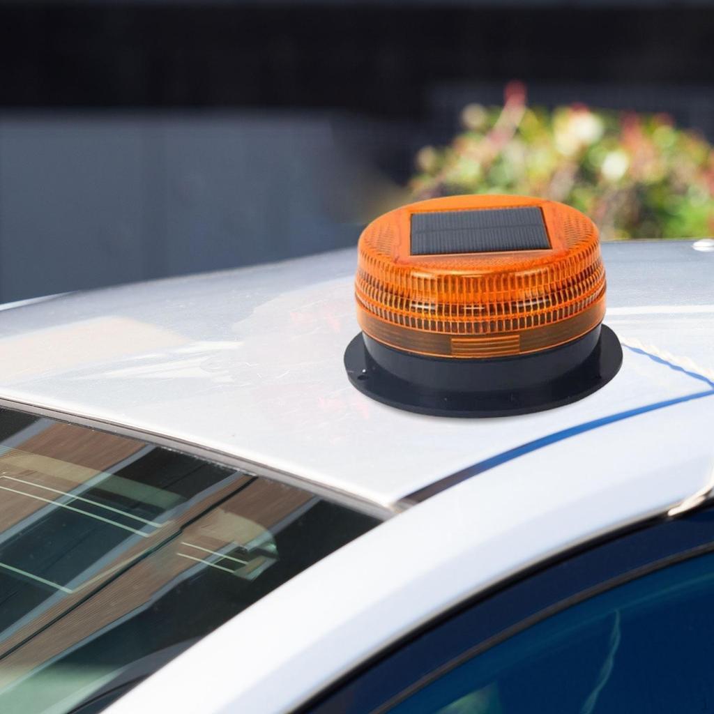 Solar Strobe Warning Light Magnetic Mount for Trucks Forklifts Construction