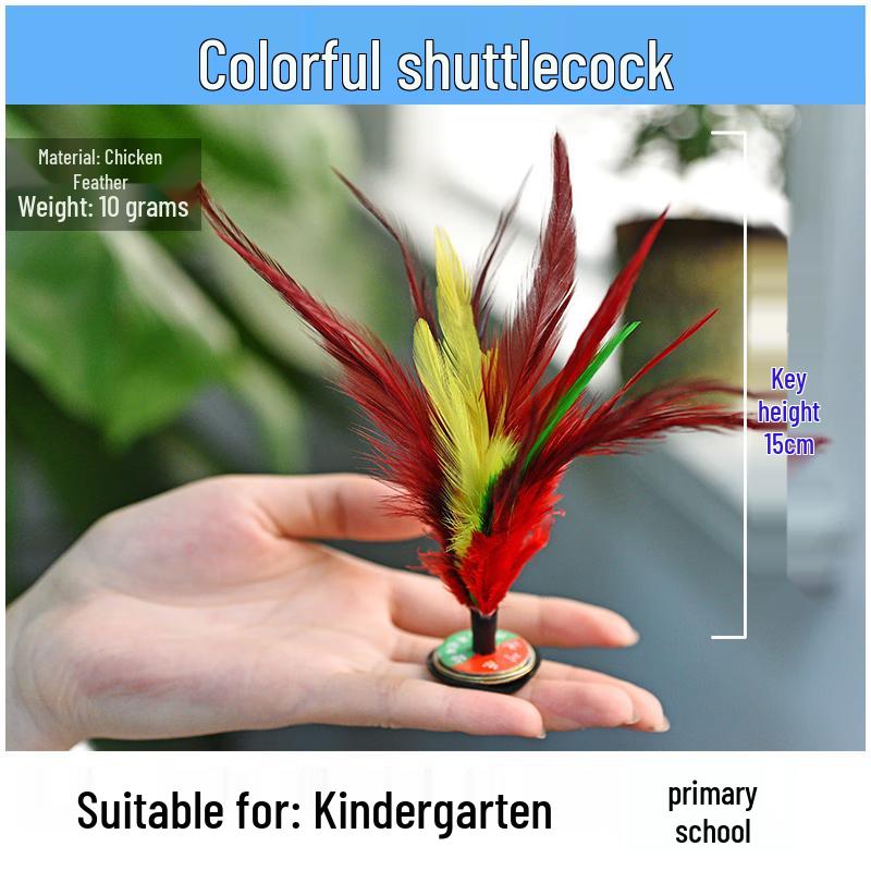 Colorful Feather and Rubber Band Shuttlecocks