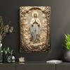 Boho-Chic Aluminum Square Metal Wall Sign, Maria's Embrace Decor for Home, Living Room, Farmhouse, Door, Bar & Restaurant