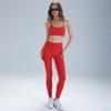 New short jacket ALOSCO yoga three-piece yoga fitness suit quick-drying fitness sportswear running suit