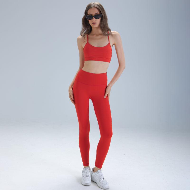 New short jacket ALOSCO yoga three-piece yoga fitness suit quick-drying fitness sportswear running suit