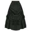 Medieval Renaissance Pleated Long Gothic Victorian Skirt for Women