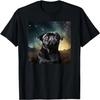 Funny Pug In Space Cute Pug Face T-Shirt