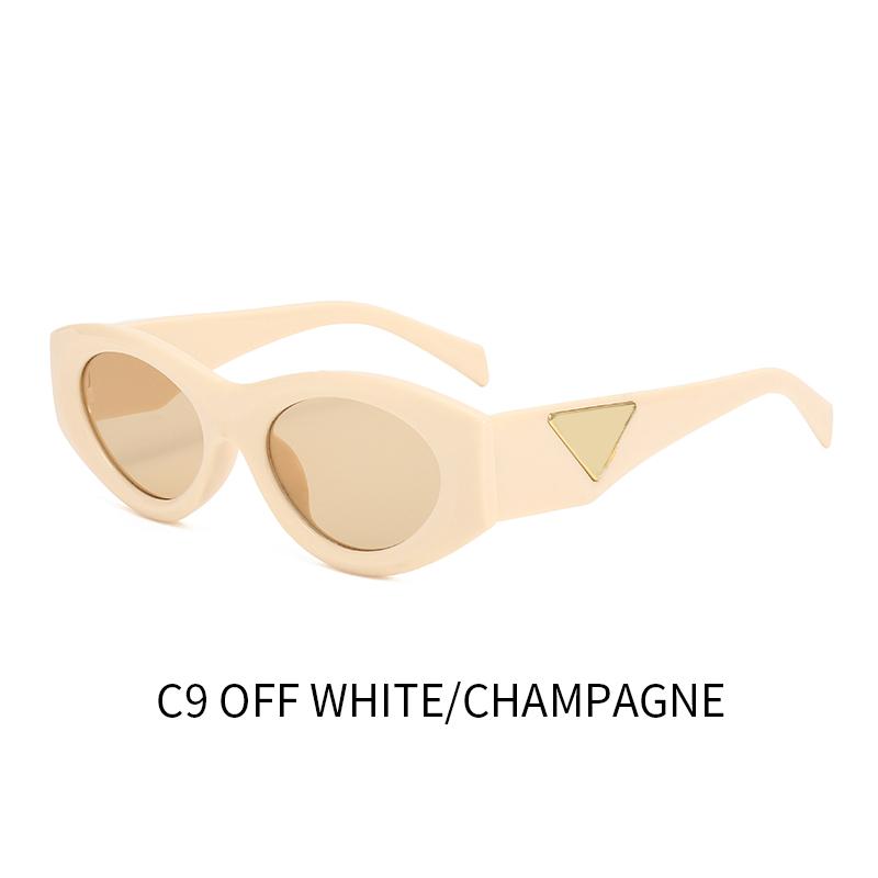 1pc European American Cat Eye Oval Sunglasses Women High-end Fashion Street Photography Accessory