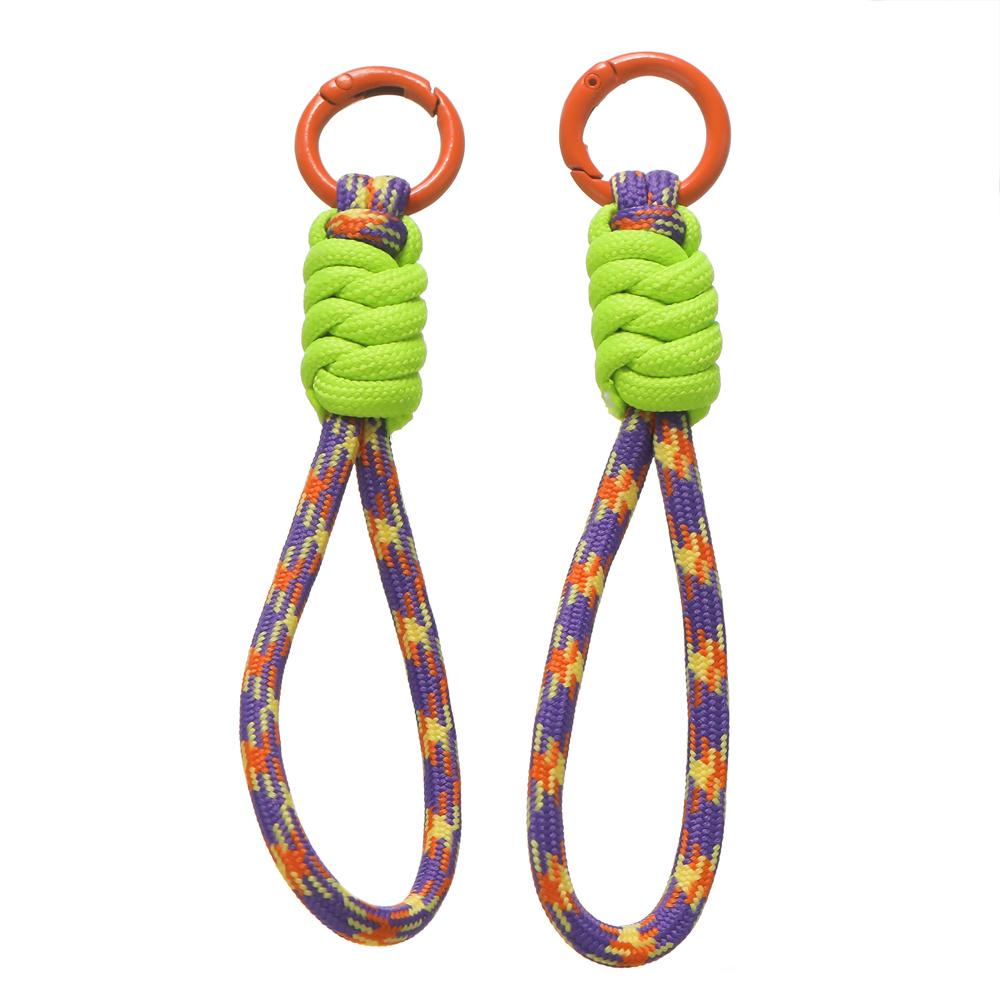 1pc Colorful Braided Lanyard Keychain for Phone Case Women Anti Lost Knot Rope Strap Car Key Chains Diy Accessories Keyring