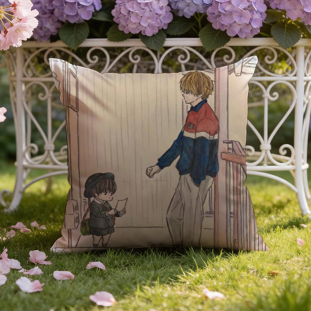 K-Kotaro Lives Alone Cushion Cover Home & Car Dual-Scene Pillow Cover: Reversible for Premium Comfort
