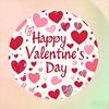 Round Metal Wall Art Sign Romantic Valentine's Day Decor Home Ornament