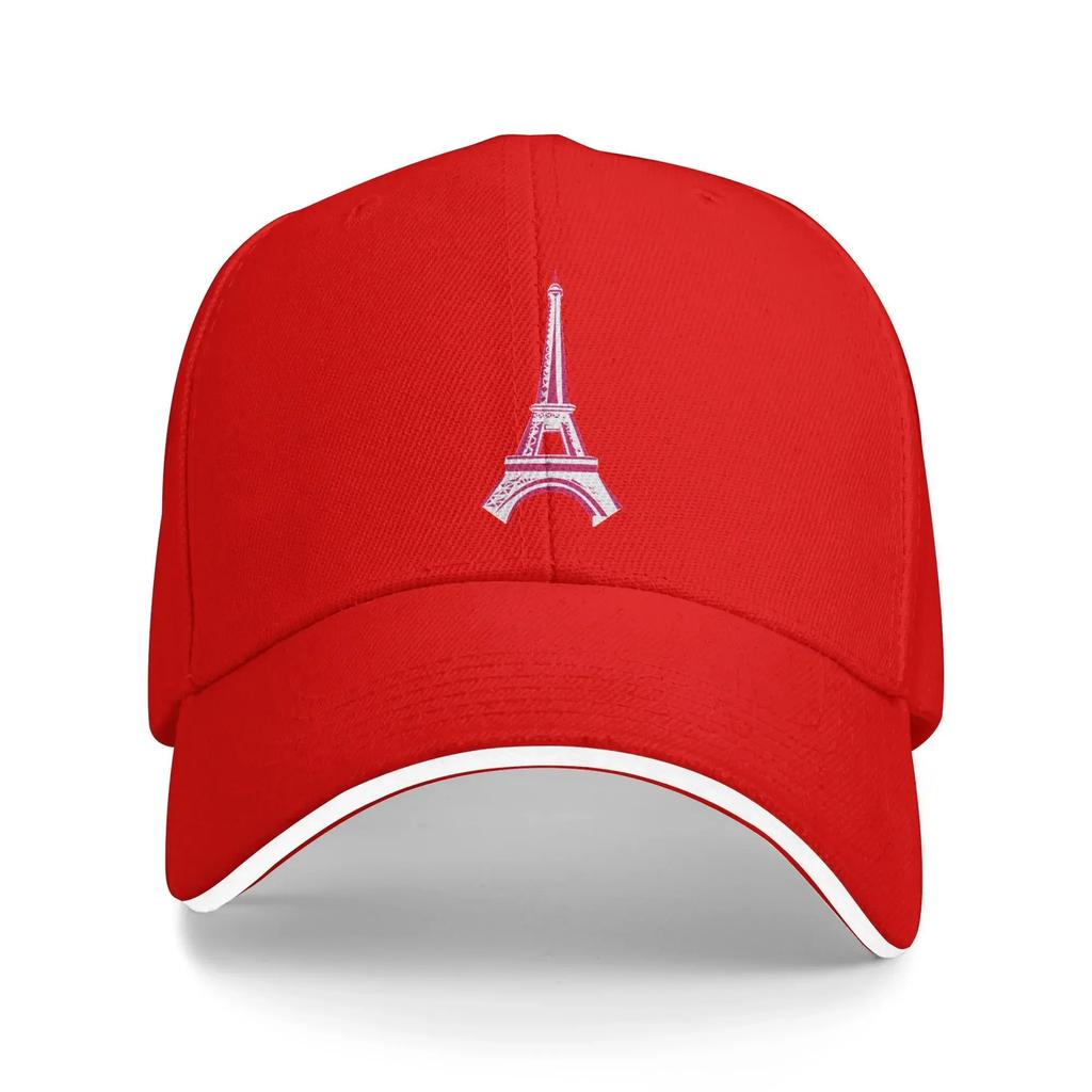 Paris Rosa Eiffelturm Muster Lässige Baseballkappe Tennis Skate Hip Hop Hüte Sommer Sonnenschutz Unisex-Jugendliche Street Style Kappen