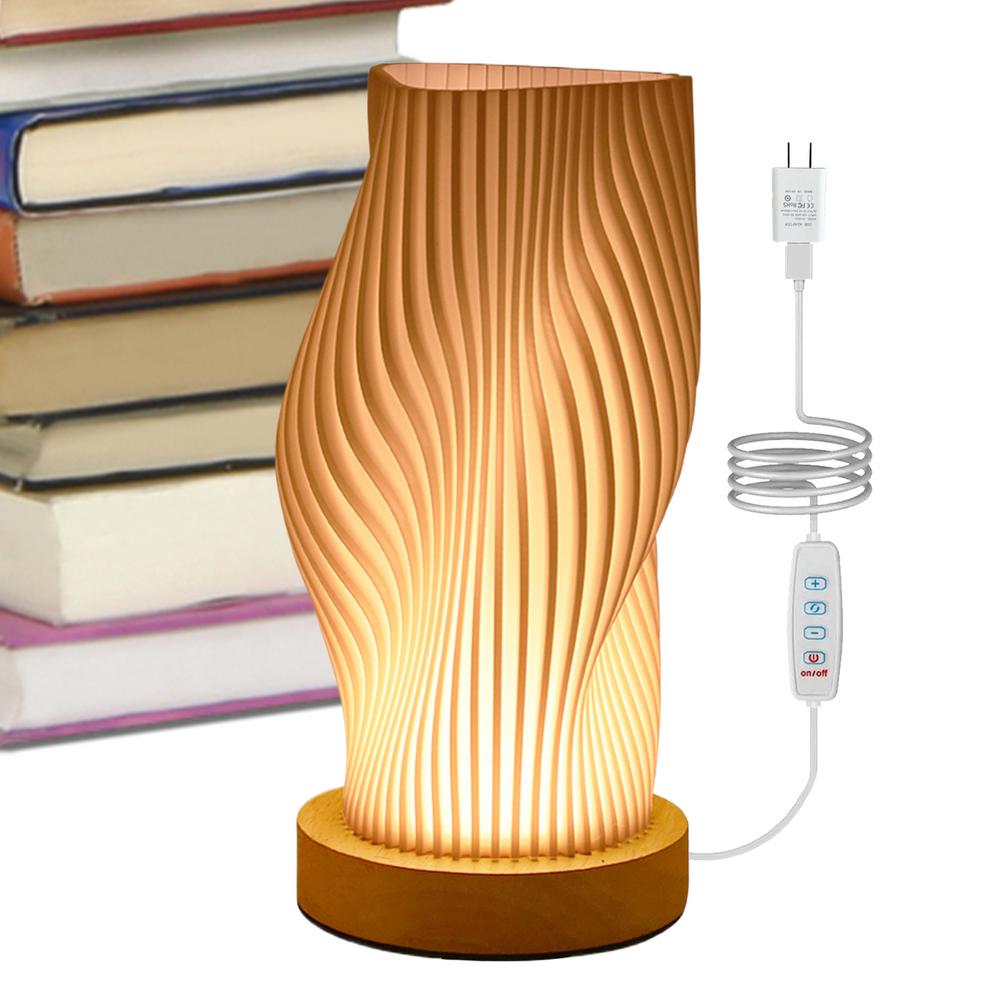Dimmable Table Lamps For Bedrooms Nightstand Table Bedrooms Lamp Small Table Night Light With 3 Colors 3D Printed Bedside Lamp
