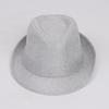 Jazz hat, linen solid color top hat, men's and women's crimped couple's sun hat