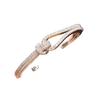 Copper Zirconia Interlocking Open Bracelet For Ladies Trendy Fashion Accessories