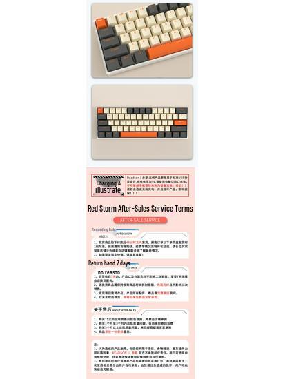 61-Key Mini Mechanical Keyboard with Three-Mode Wireless Bluetooth, Red Tea Switch for Laptop Gaming & Office