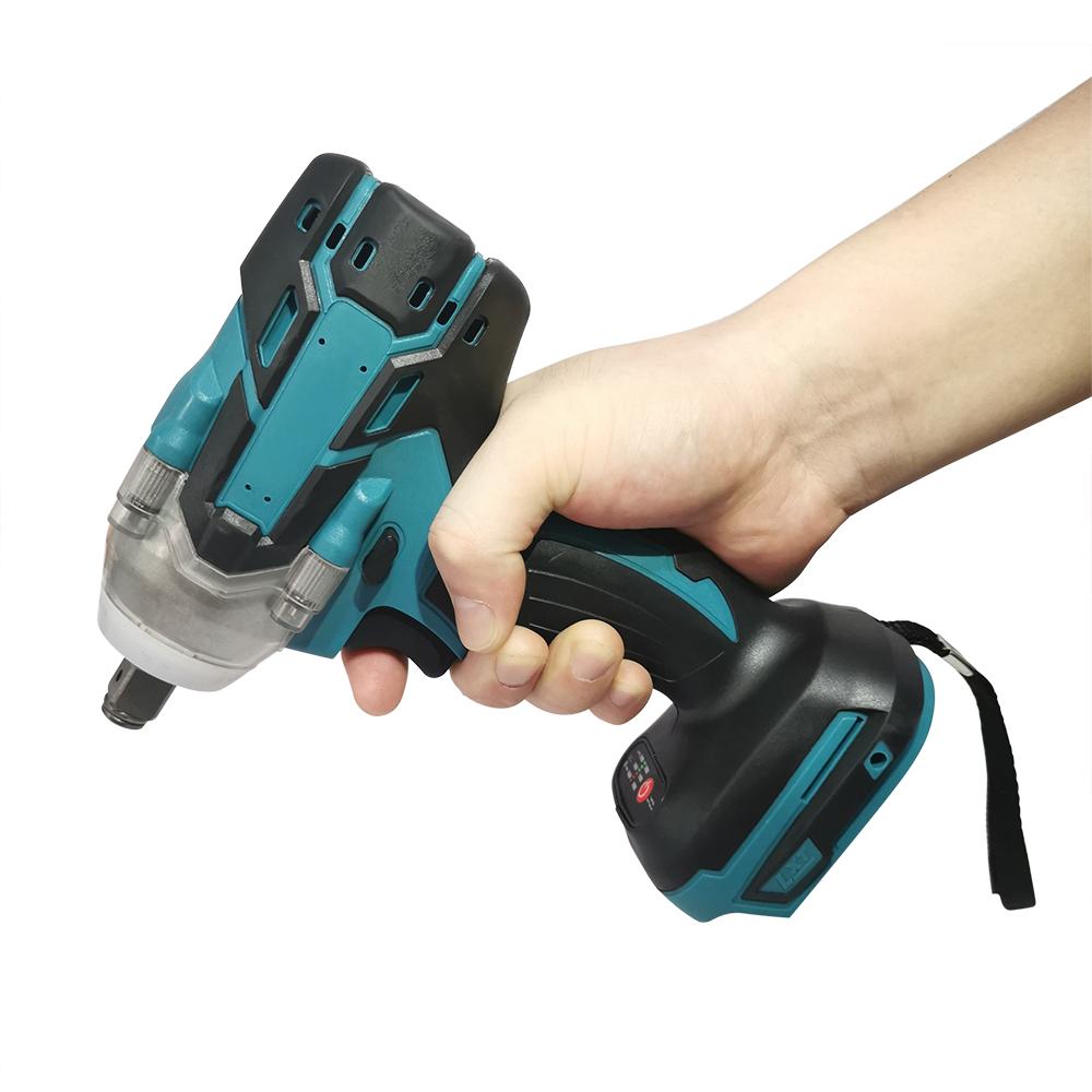 21V Cordless Rechargeable Electric Impact Brushless Wrench 1/2'' Dual Purpose Accumulator Spanner Screwdriver Compatible 18V MKT