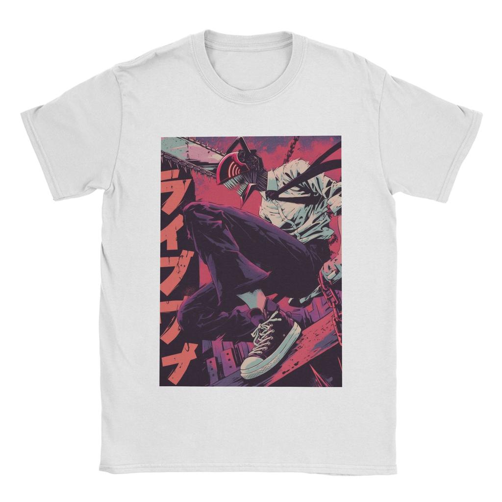 Men Anime Chainsaw Man T Shirts Kobeni Manga Denji Power Reze Cotton Clothing Short Sleeve T Shirt O Neck Casual Tee Shirt