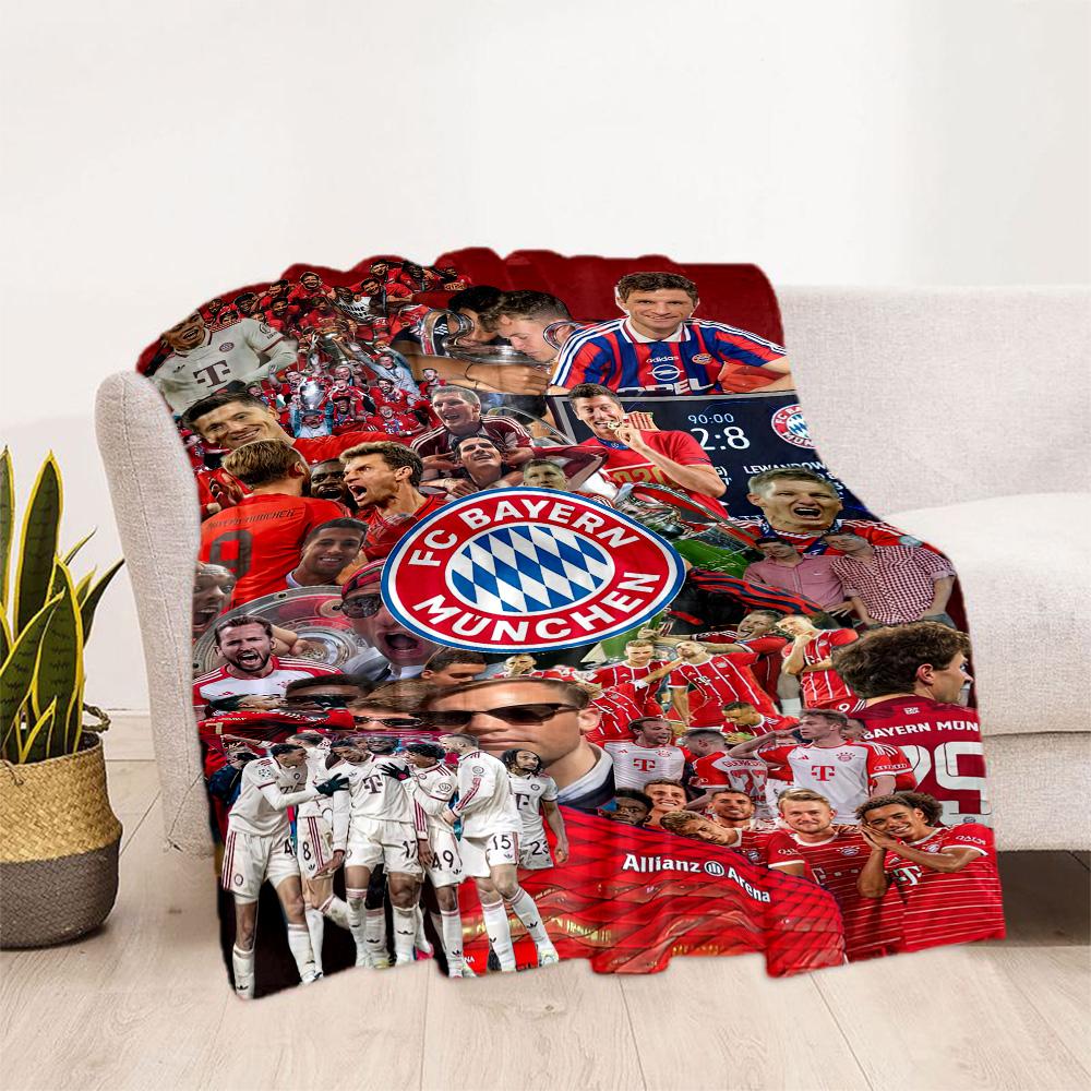 Bayern Munich Blanket Soft Warm Cozy Suitable for Sofa Bed Seaside for All Occasions Modern Ideal Gift For Birthday Valentine'S Day