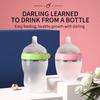 Anti-Colic Silicone Baby Bottle, Drop-Resistant and Breastfeeding Mimic, Wide-Mouth Design for Newborns