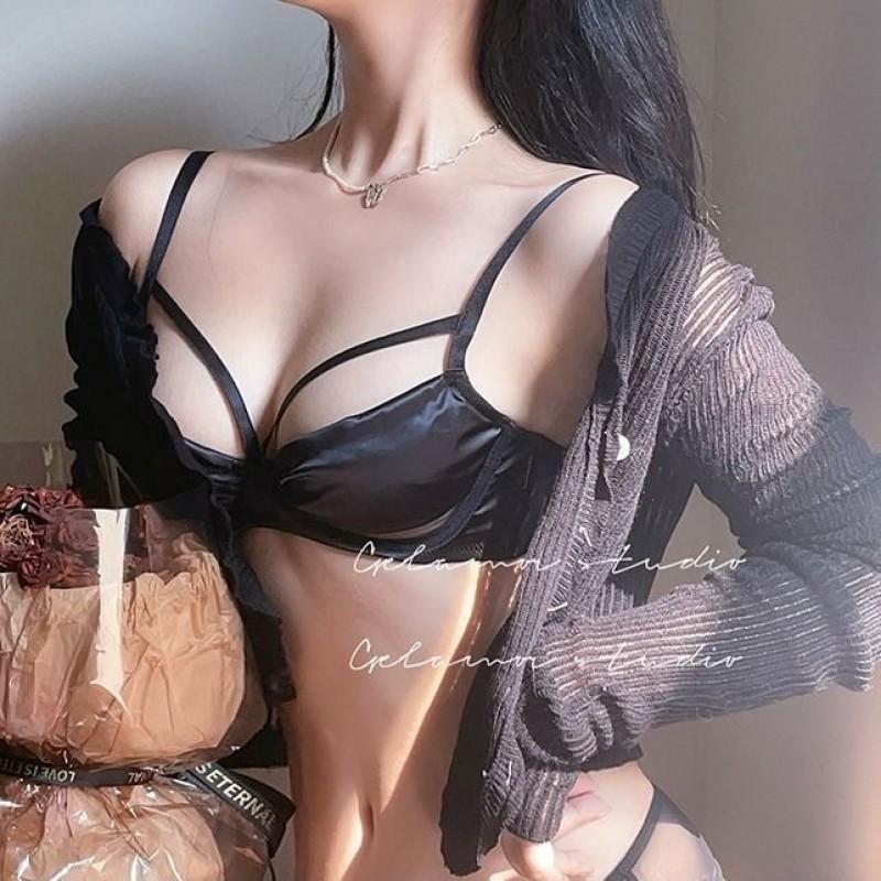 Sexy Wireless Bra Set Push Up Support Thin Breathable Lingerie Women