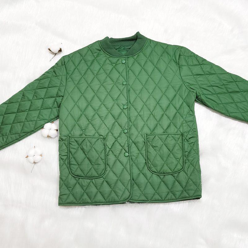 

Зимняя однотонная маленькая стеганая куртка повседневная большого размера домашняя стеганая куртка короткая свободная стеганая куртка с длинным рукавом тонкая стеганая куртка с маленьким воротником 5XL 180-100 kg зелёный