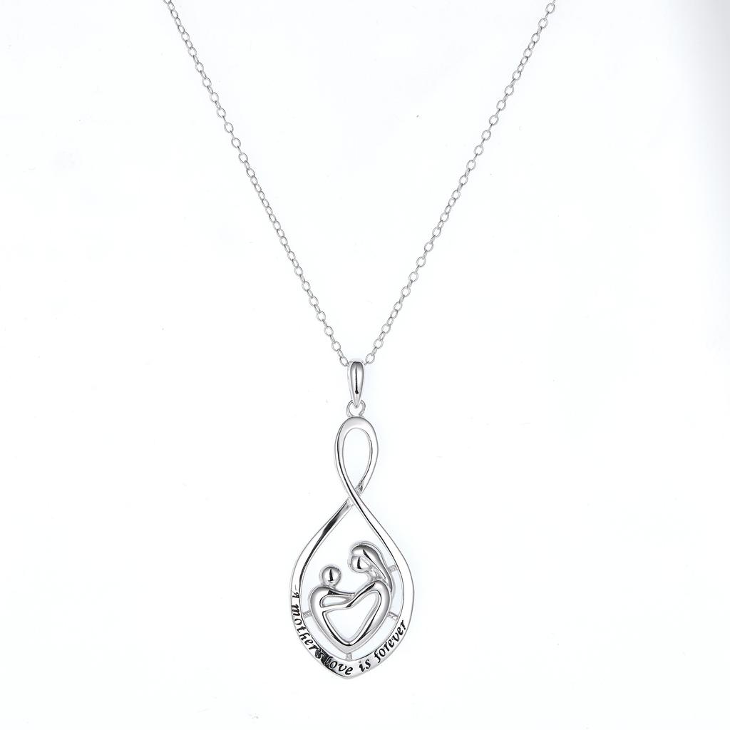 Tochter Mutter Halskette Sterlingsilber Herzanhänger Österreichische Zirkonia Verzierung Geburtstags Schmuck Geschenk für Tochter