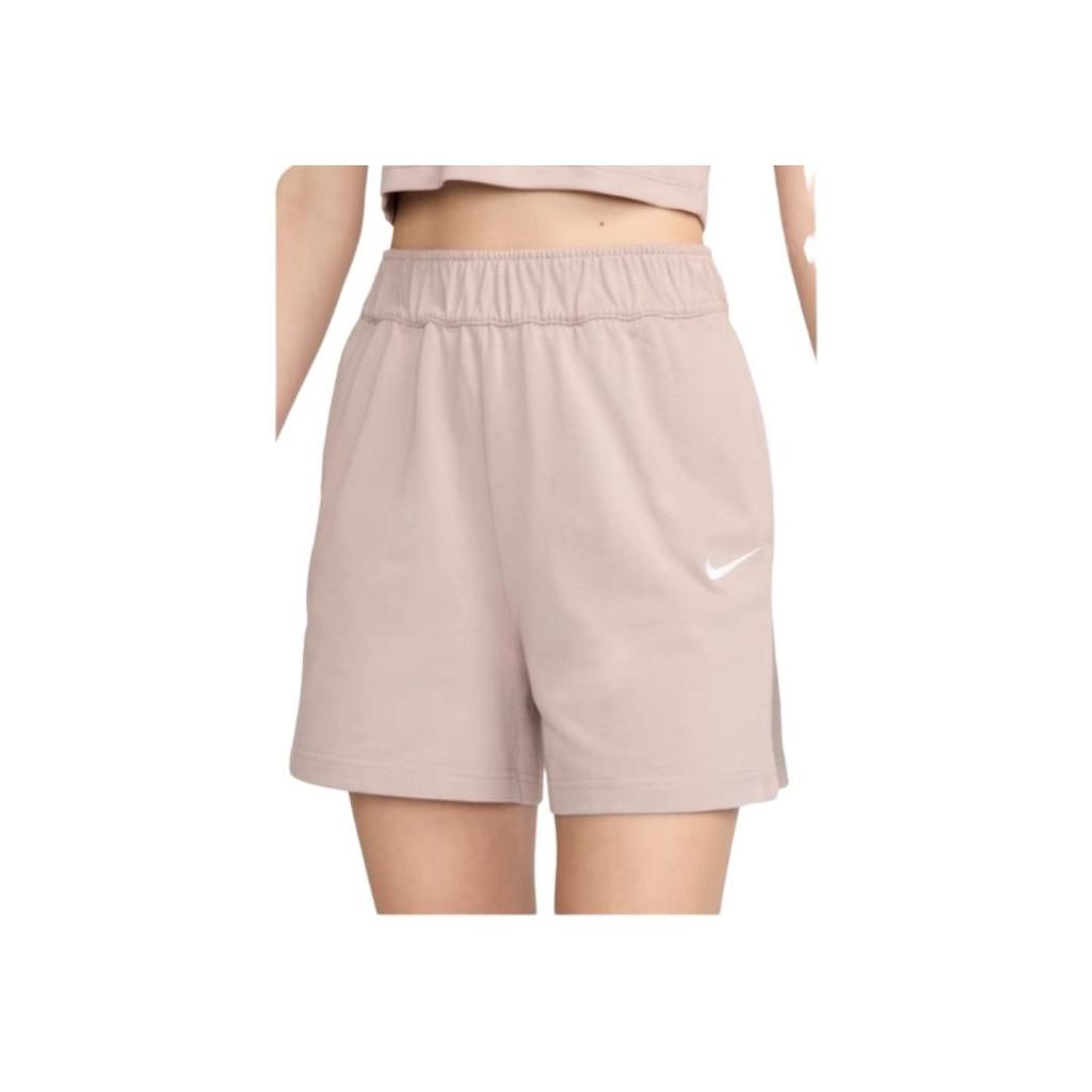 Nike Knitted Loose Fit Three-Quarter Casual Shorts Women Shorts Gray-Brown White DM6729-272