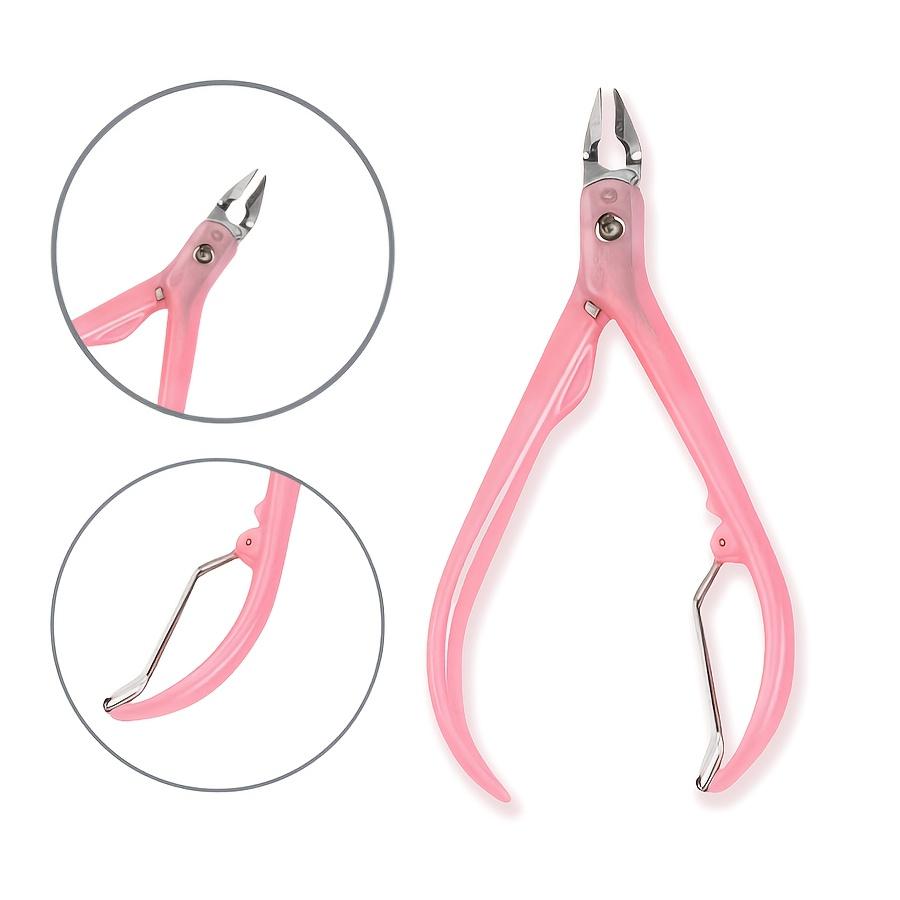 Transparent Pink Nail Clippers Sharp Dead Skin Remover, Portable Toenail Trimmer with Comfortable Grip, Ideal for Home Manicure, Nail Care Tool