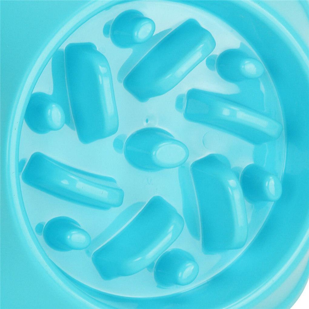 Pet Slow Feeder Anti Choke Anti-slip Slow Eating Feeding Plastic Bowl Dish Pet Supplies