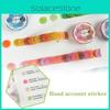 100pcs Washi Tape Round Dot Stickers Unique Gradient Color Designs For Crafting And Journaling