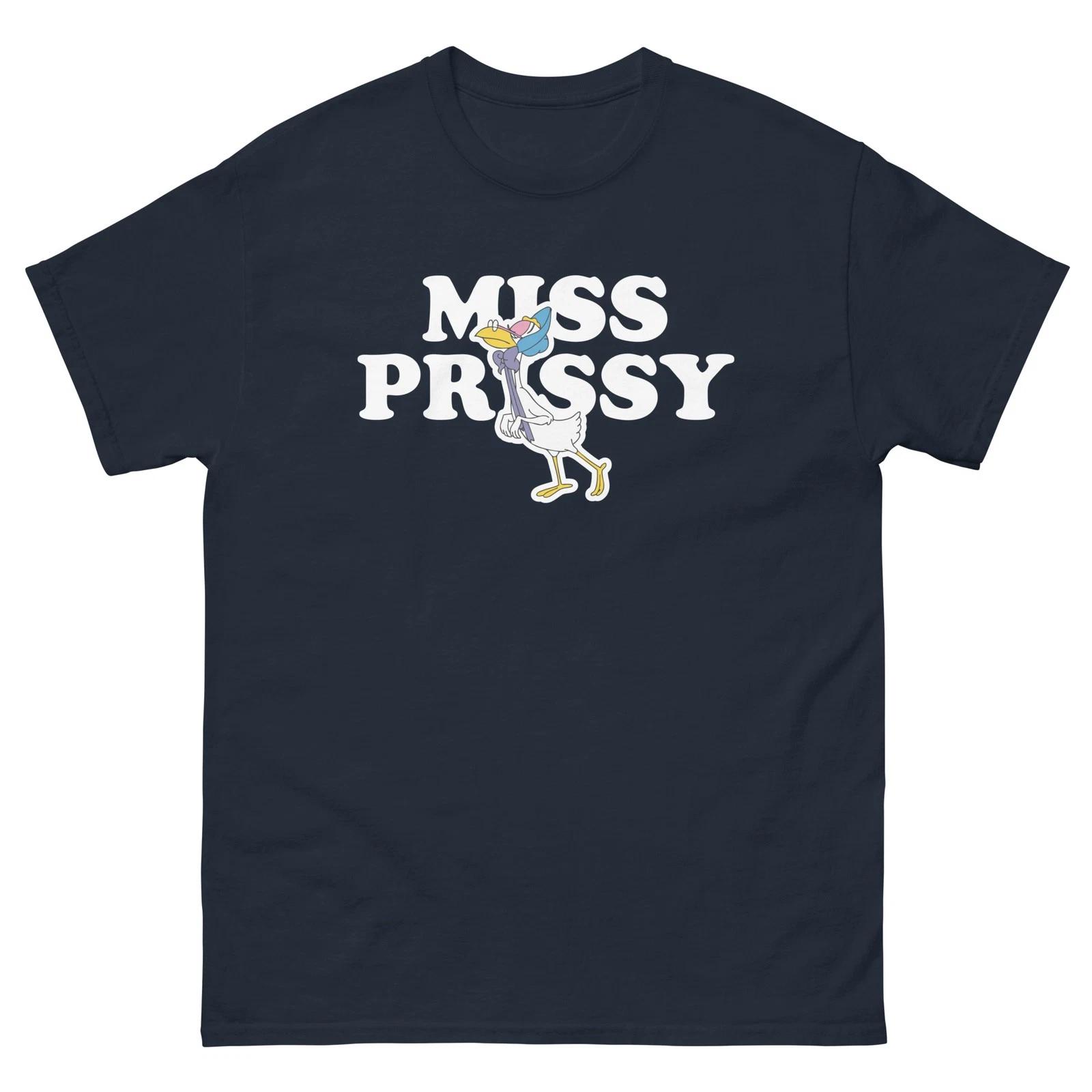 

Miss Prissy Graphic 100% Cotton T-shirt Mens Tees Top Navy Unisex classic tee XL
