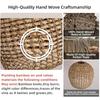 13.77 Brown Rattan Pendant Light Fixtures 1-Light Boho Seagrass Pendant Light Hand Woven Water Plants Rattan Chandelier for Din