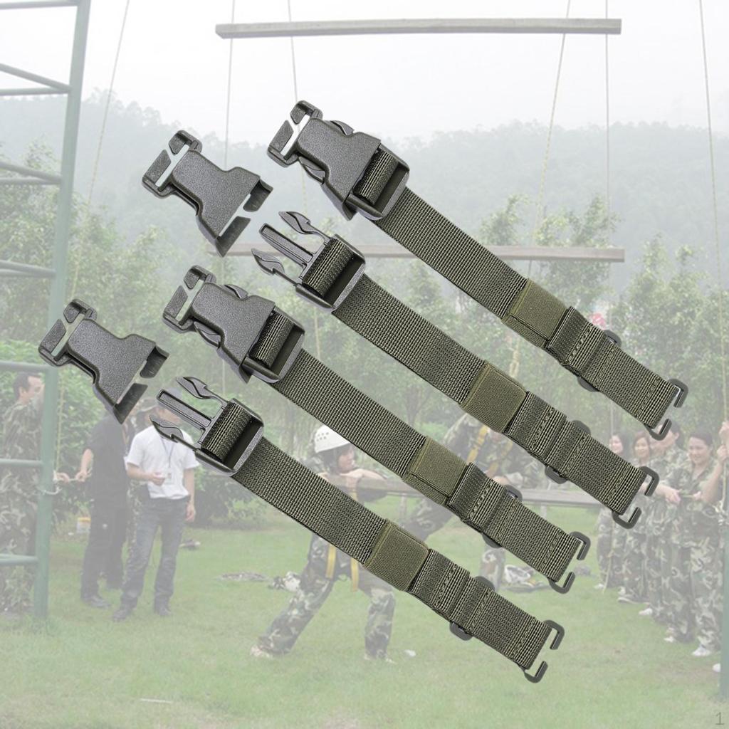 4 Pieces Adjustable Bag Backpack Chest Strap Belt Straps Storage Outdoor Camping Accessories