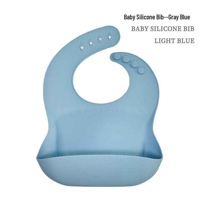 Bavaglino Impermeabile in Silicone per Bambini - Resistente alle Macchie, Tasca Raccogli Cibo Inclusa, Personalizzabile con LOGO.