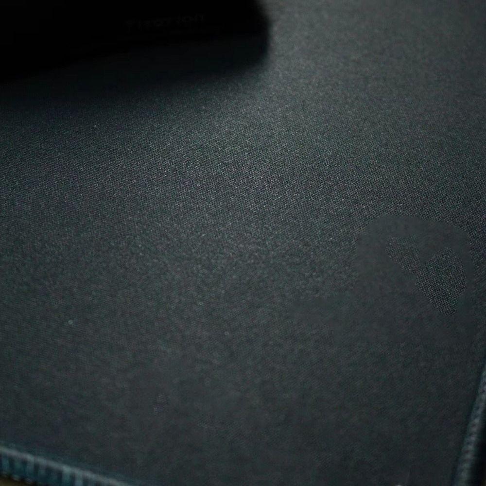 Stitched Edges Gaming Mouse Pad Black Grey Wave Ergonomic Mouse Mat Office Desk Use