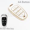 Soft Tpu Car Key Fob Protector Skin Case Cover For Hyundai Sonata Tucson Santa Fe Hybrid Nx4   Remote 6 Buttons Keychain
